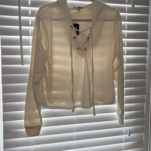 Express One Eleven Cropped Lounge Hoodie